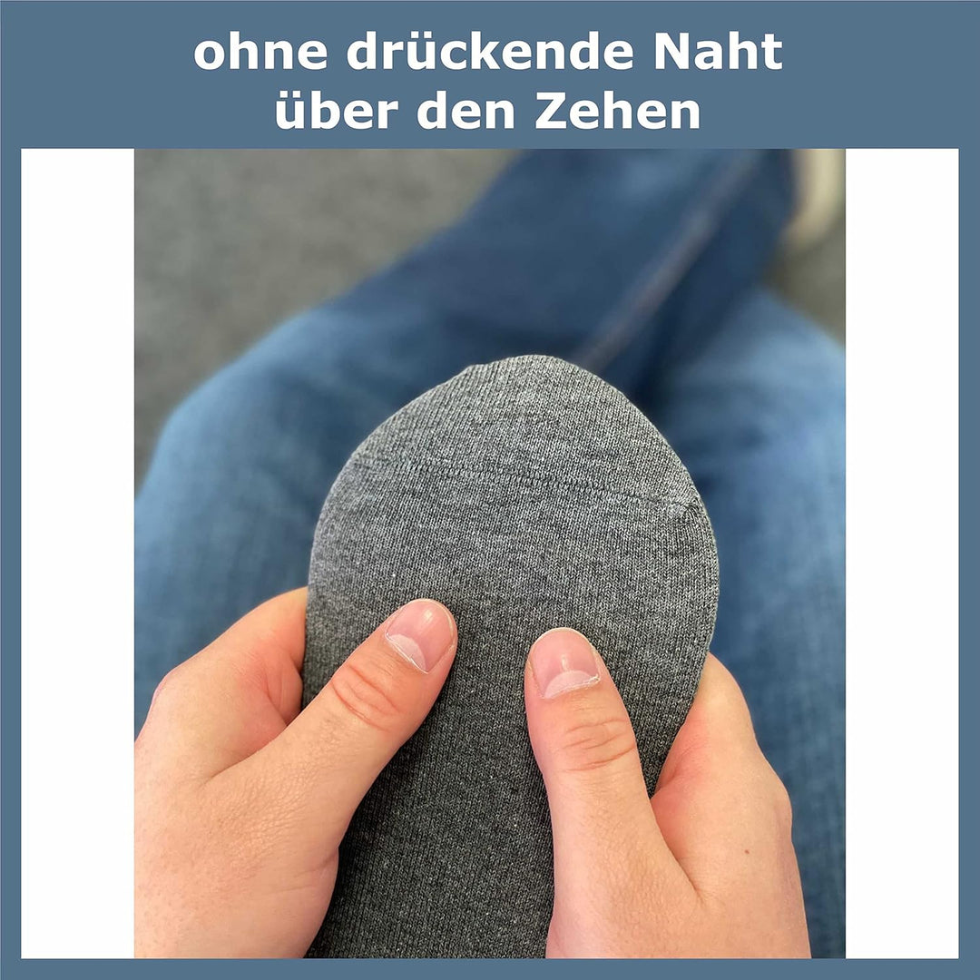 GAWILO 10 Paar PREMIUM Socken ohne drückende Naht | Damen & Herren | gekämmte Baumwolle | extra weit