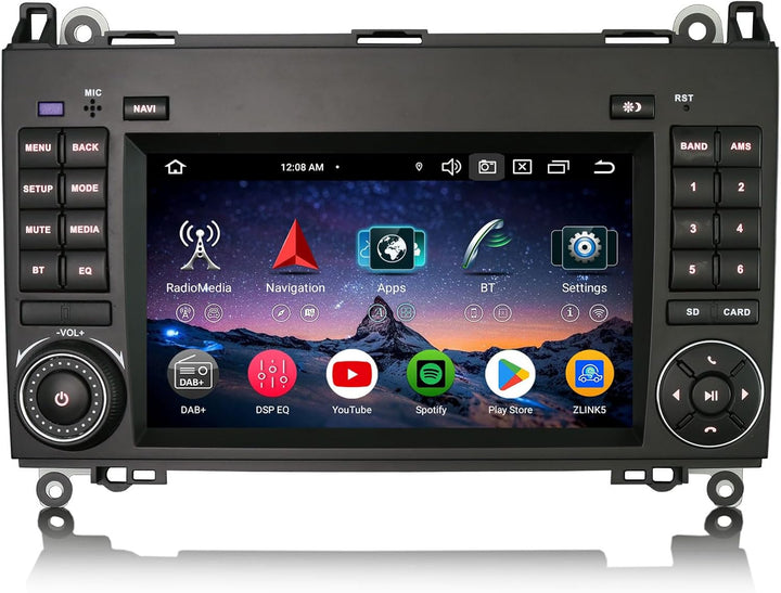 Erisin Android 14 Autoradio 2Din GPS Navi für Mercedes Benz A/B Klasse W169 W245 Sprinter Viano Vito