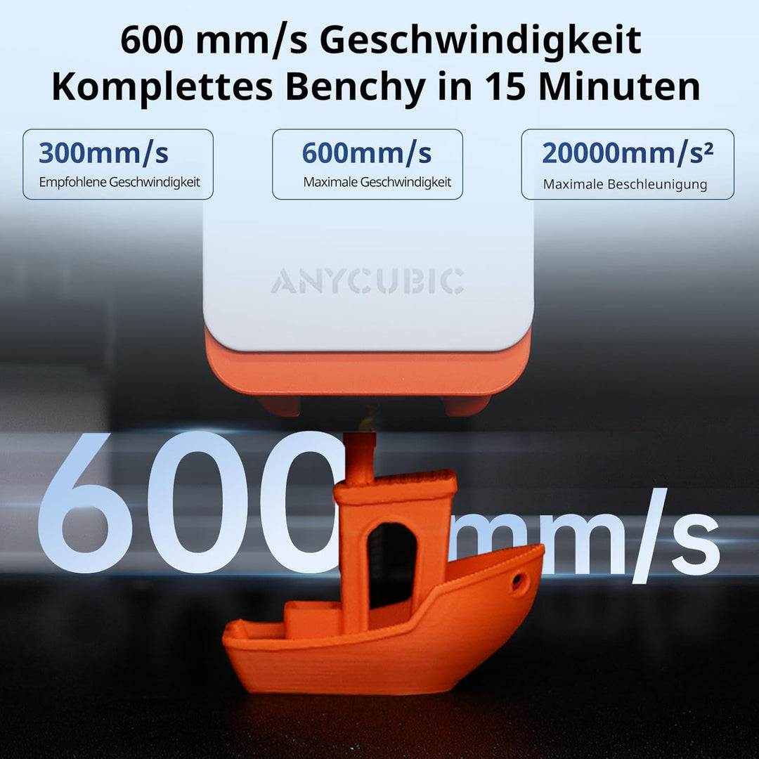 Anycubic Kobra S1 Combo 3D-Drucker Mehrfarbig, Geschlossene CoreXY-Struktur, 600 mm/s Schnelles Druc