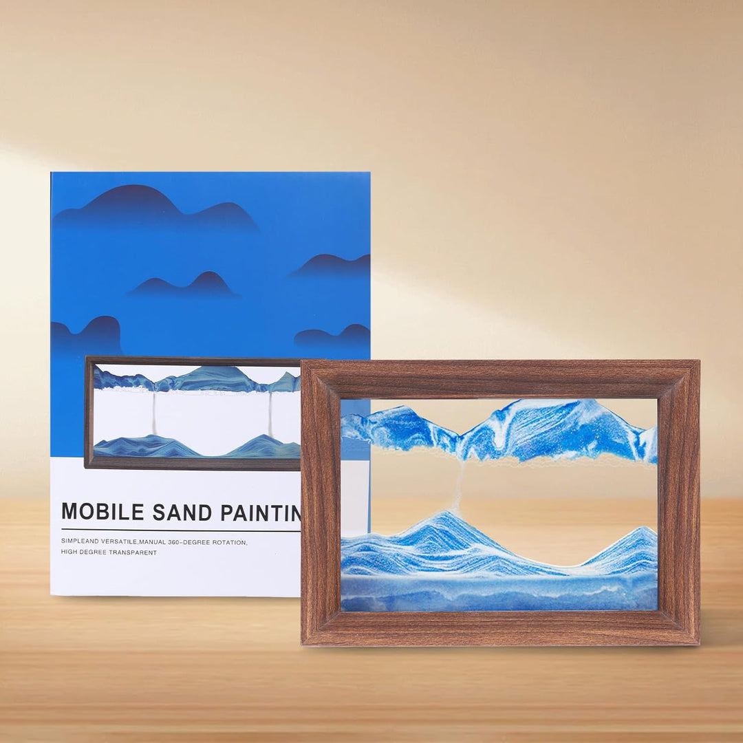 AzureLeap Sandbilder zum Drehen 3D Sandscape die Sandkunst in Tiefsee Fliessende Sandmalerei Sandbil