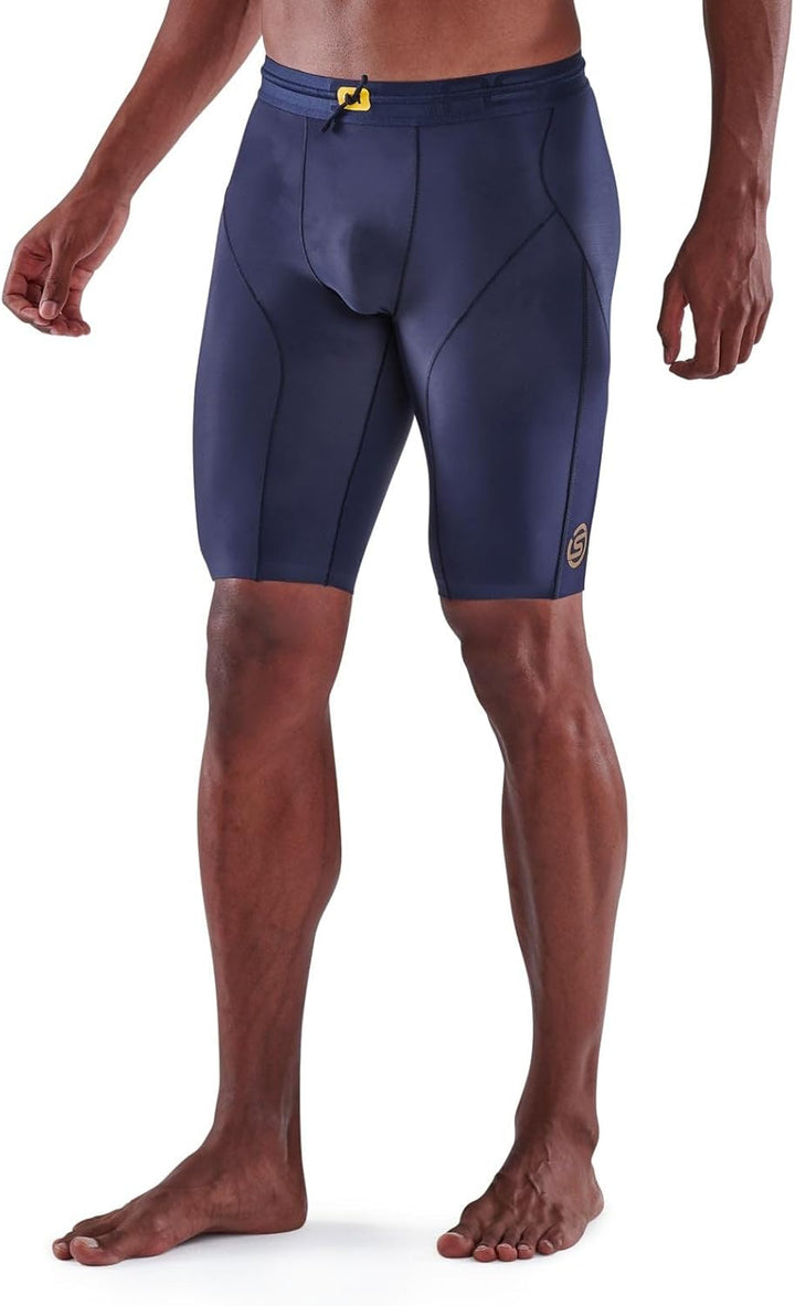 Skins Series-5 Half Tights Herren blau Grösse M 2022 Laufsport Shorts