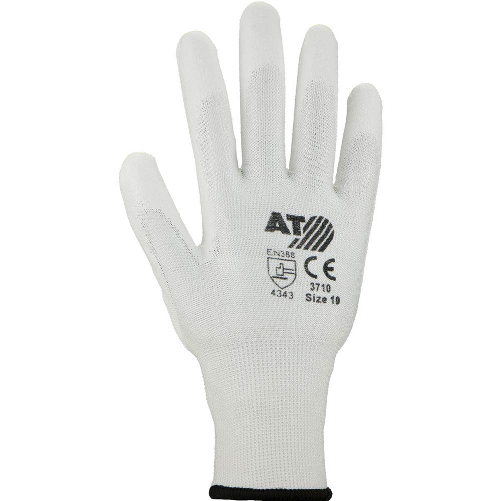 Asatex 3710 6 Klasse 3 Schnittschutzhandschuhe, weiss, 10, 10