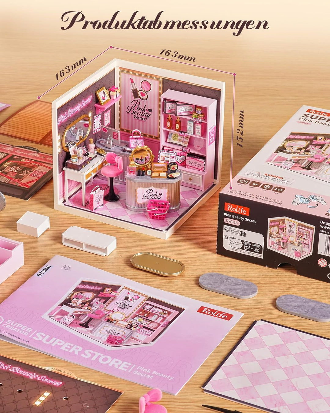 Rolife Super Creator DIY Miniature House Miniatur Haus Bausatz Selber Bauen Deko für Schreibtisch Bü
