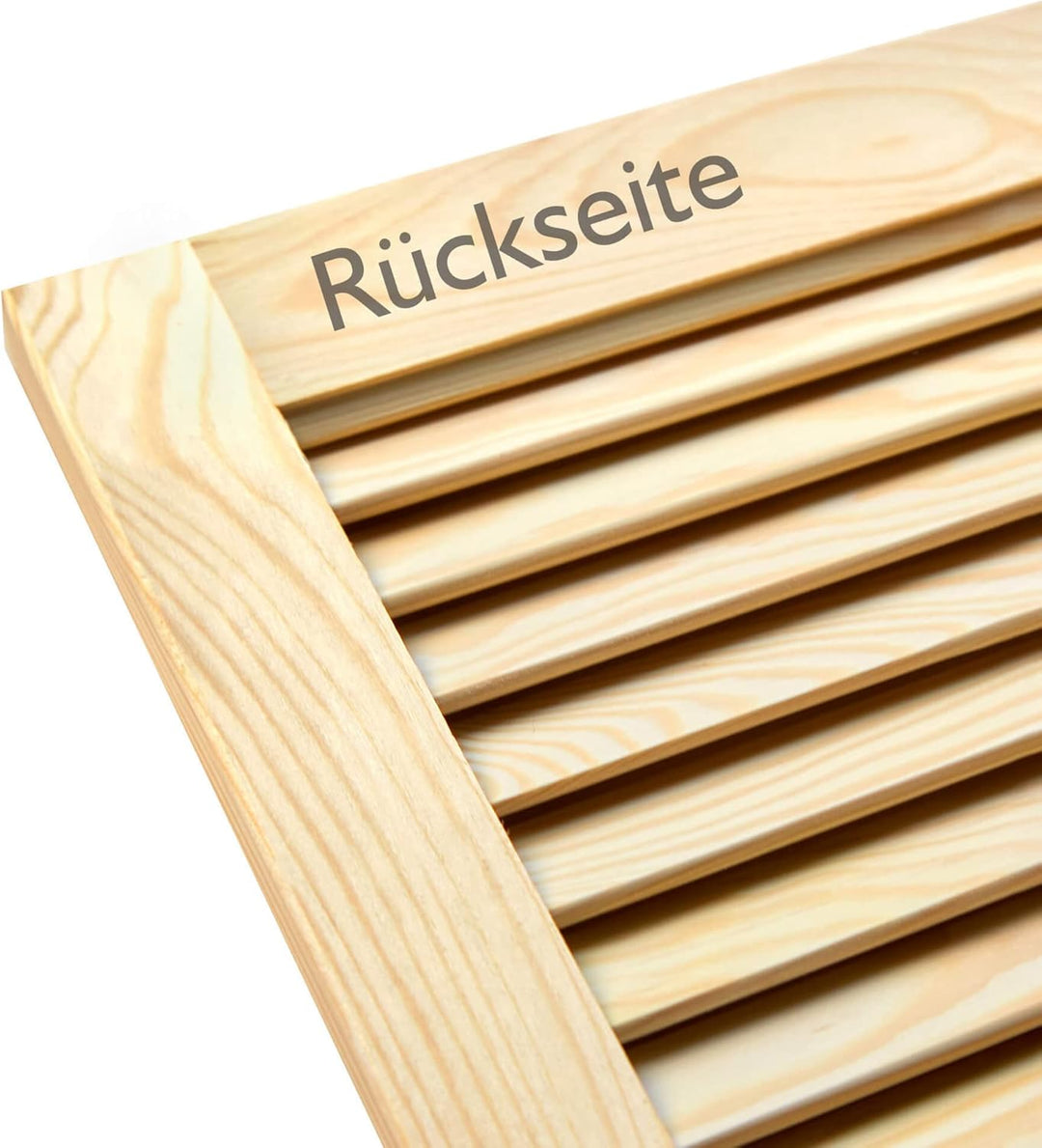 ben+camilla.com Lamellentüren 69,0 x 59,4 cm Holztür Natur mit offenen Lamellen für Regale, Schränke