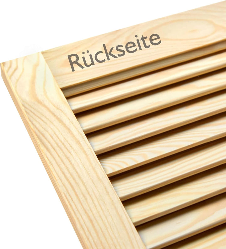 ben+camilla.com Lamellentüren 69,0 x 59,4 cm Holztür Natur mit offenen Lamellen für Regale, Schränke