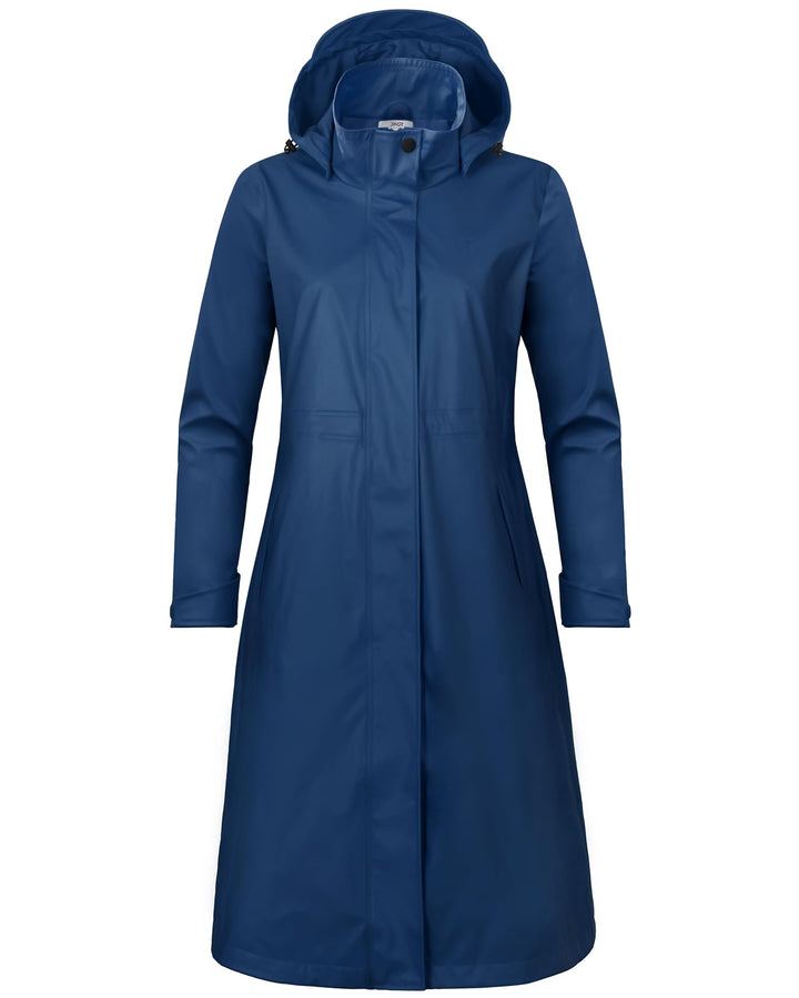 rhythm of the rain Regenmantel Damen lang Windbreaker damen wasserdicht Regenjacke damen gefüttert D
