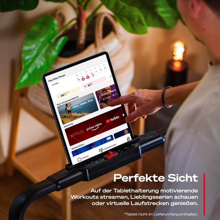 Sportstech Walking Pad mit automatischer Steigung, Laufband für Zuhause, Büro & Schreibtisch, klappb