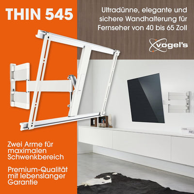 Vogels THIN 545 schwenkbare TV-Wandhalterung für 40-65 Zoll (102-165 cm) Fernseher, schwenkbar bis z