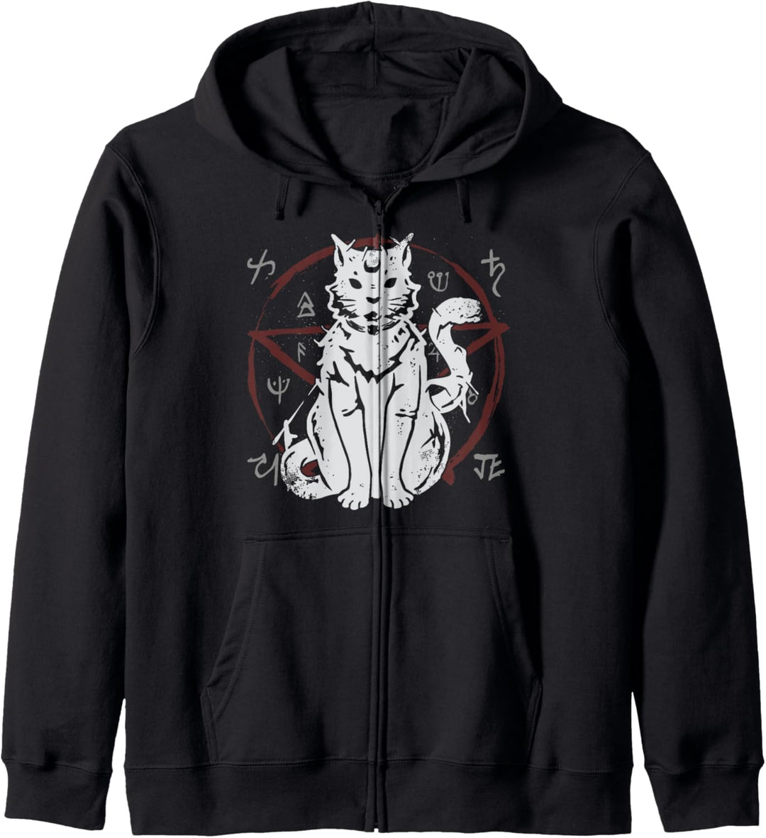 Baphomet & Satanic Occult Pentagramm Goth Outfit Kapuzenjacke