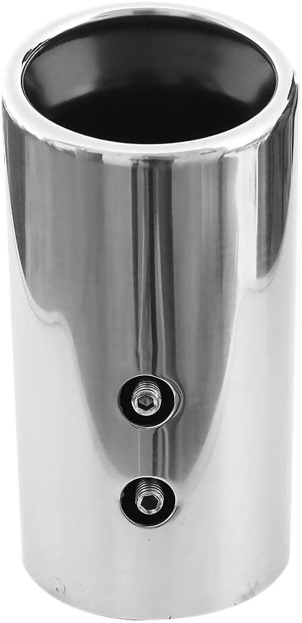 Auspuffblende Endrohr Auspuff Universell Schalldampf Edelstahl Rund bis 58mm Chrom AutoHobby
