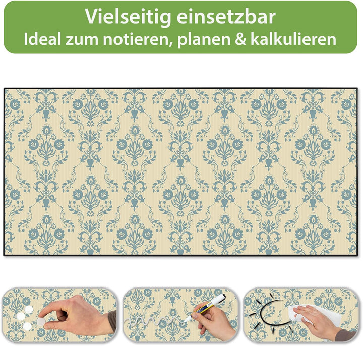 banjado Magnettafel schwarz 78 x 37cm / Magnetwand Metall/Magnetpinnwand als Memoboard/Pinnwand Magn