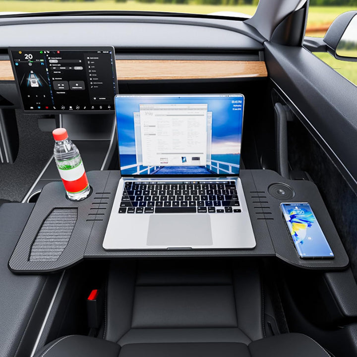 Auto Tisch für Tesla Model 3/Y Faltbares Tablett und Schreibtisch für Laptops, ESS-Tisch für das Len