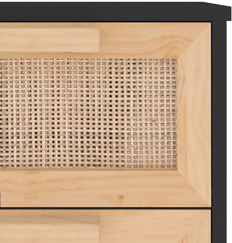 vidaXL Sideboard mit Schubladen Schrank Anrichte Beistellschrank Kommode Schubladenschrank Schwarz 4