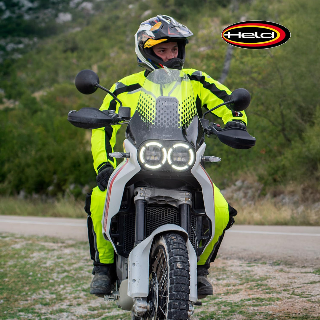 Held Rainblock 2 Base - Sport Motorrad Regenhose Herren - Membrane 100% Wasserdicht, Atmungsaktiv -