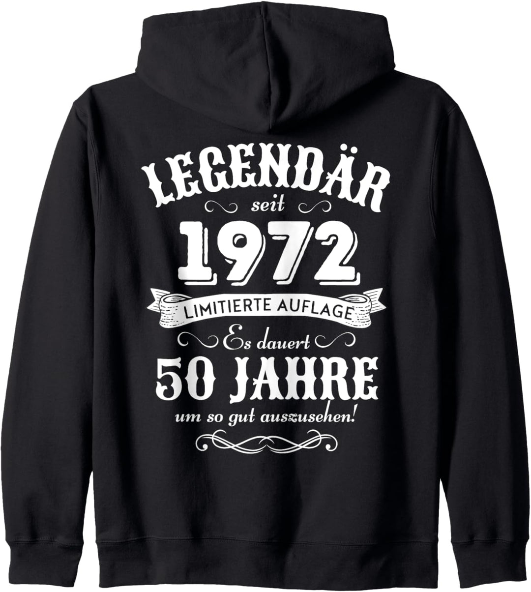 50. Geburtstag 50 Jahre Mann Frau Jahrgang 1972 Kapuzenjacke