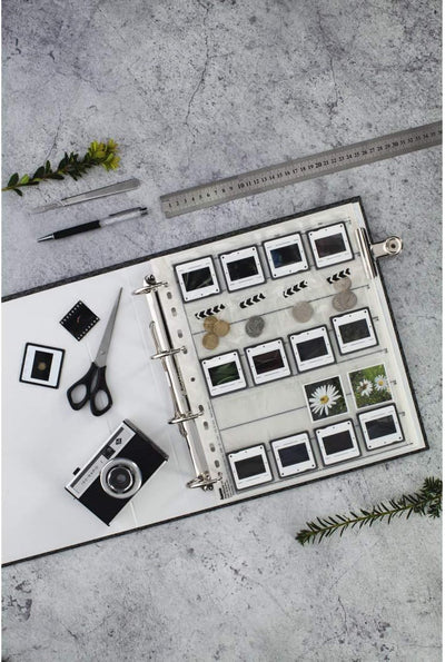 Hama 25 Diahüllen für gerahmte Dias (Dia-Archivierung im Format 5x5cm, bis zu 500 Dias) transparent
