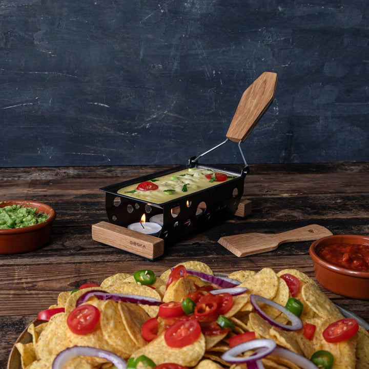 Boska Raclette 2 Personen Vienna - Mini raclette für Zwei Teelichter - Functional Design Dunkles Hol