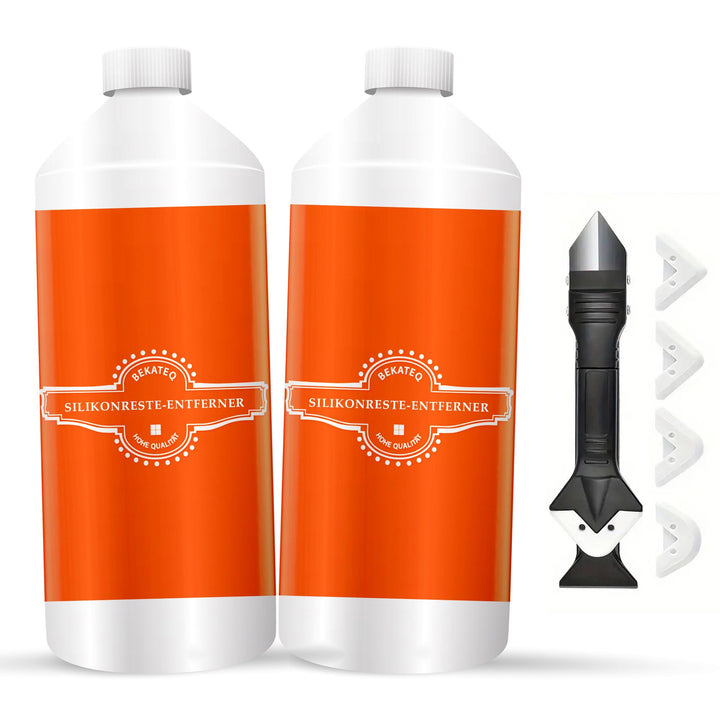 Silikonreste Entferner Set 2x250ml + Fugenentferner & Fugenglätter Werkzeug - Silikonentferner, Sili