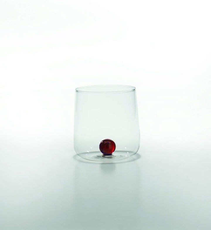 Zafferano Bilia - Handgemachtes Transparent Glas, Handmade Borosilikatglas Becher, Verziert mit bunt