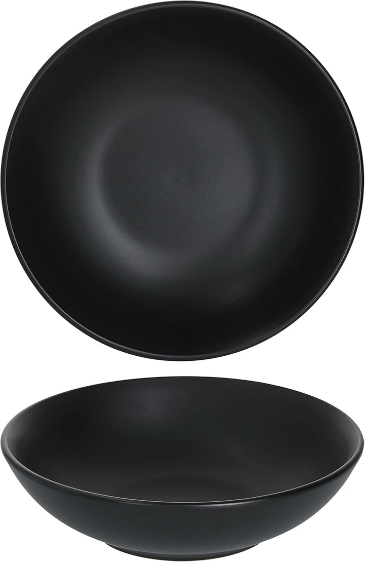 MamboCat Nero Bianco 4er Set Suppenteller tief I 550ml I Ø 20,5 cm I 4 Personen I weisses & schwarze