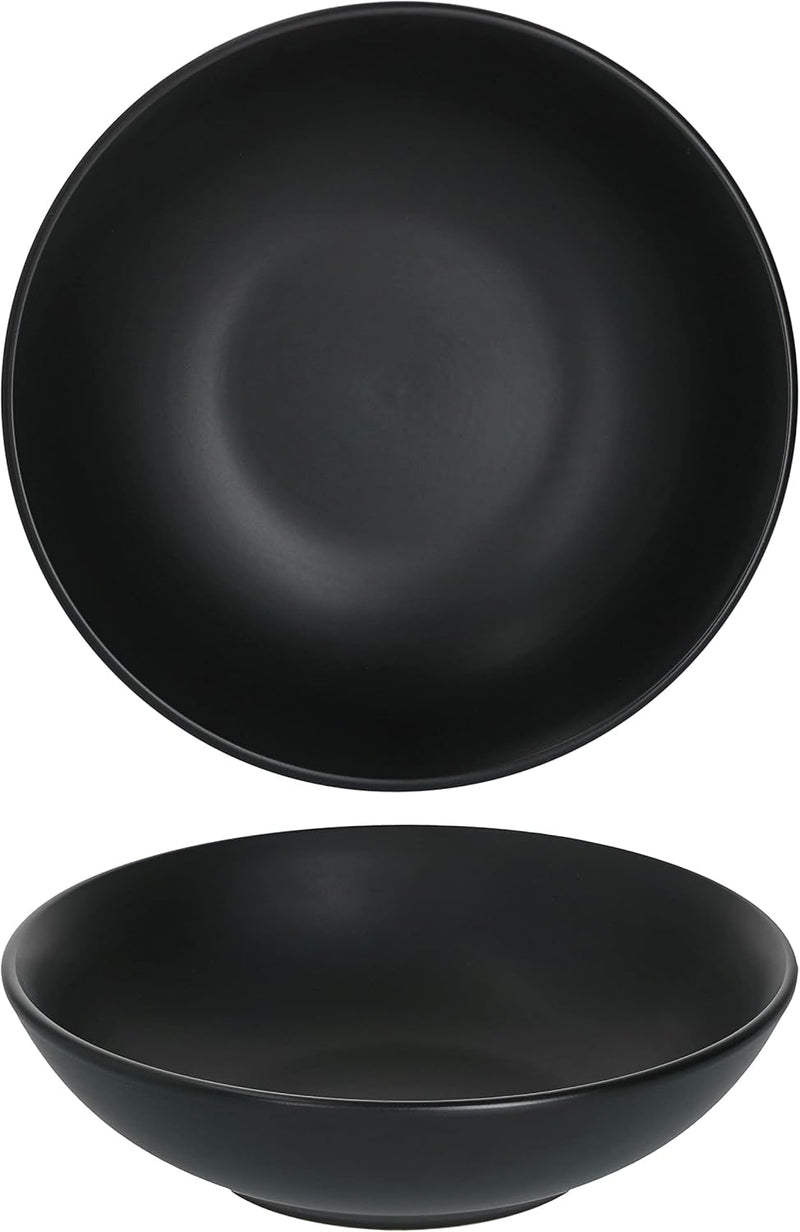 MamboCat Nero Bianco 4er Set Suppenteller tief I 550ml I Ø 20,5 cm I 4 Personen I weisses & schwarze