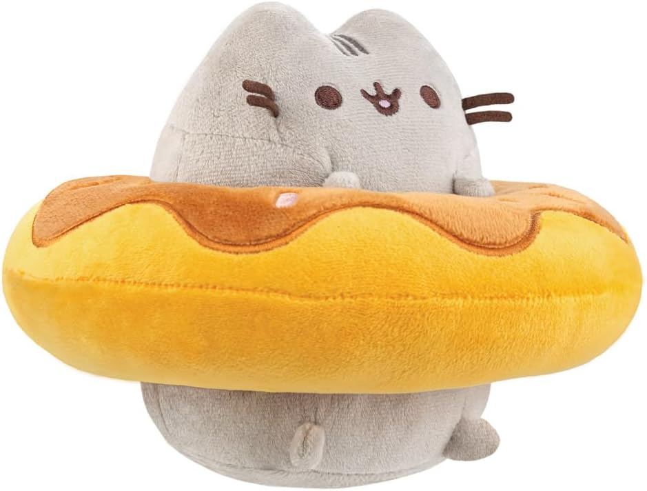 Aurora, 61573, Pusheen in a Chocolate Donut, 5In, Soft Toy, Grey