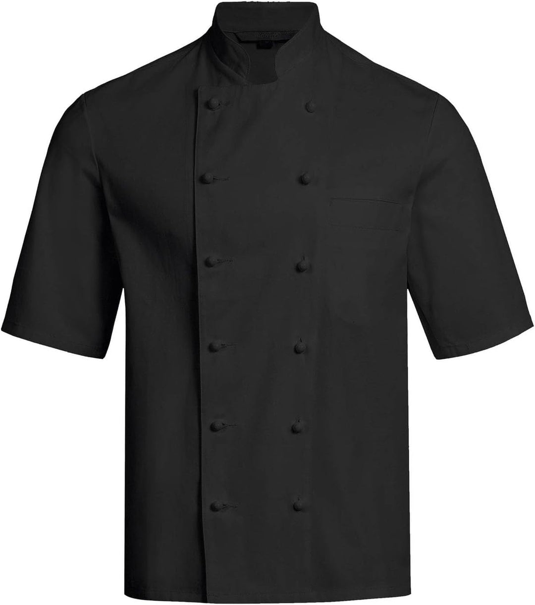Greiff Grösse XXL gastro moda Herren Cuisine Premium Kochjacke Halbarm Regular Fit Schwarz Modell 55