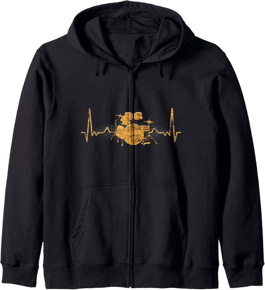 Drummer Rock Musikinstrument Herzschlag Schlagzeug Kapuzenjacke