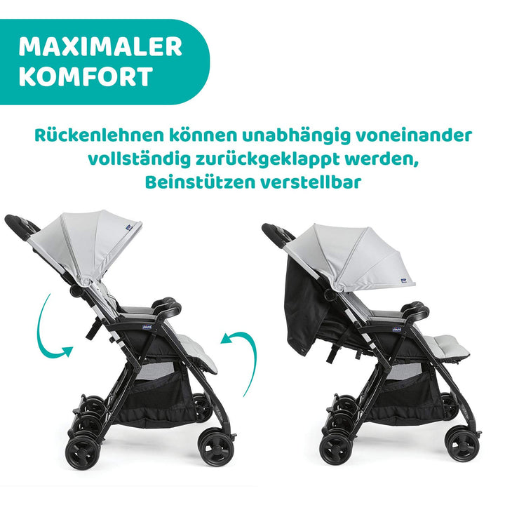 Chicco OHlalà Twin Geschwisterwagen von Geburt bis 15 kg,Kinderwagen für Zwillinge und Geschwister,V