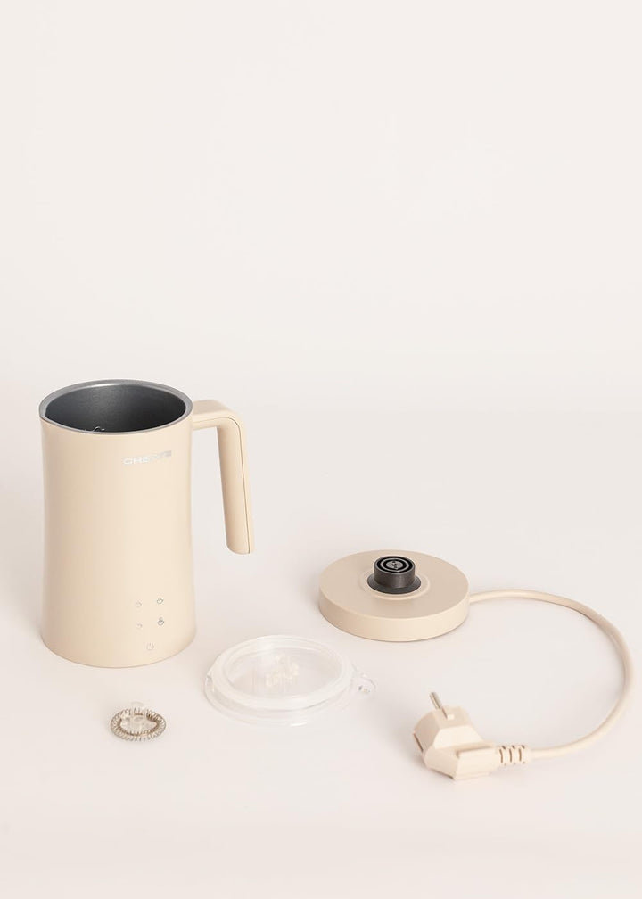 CREATE/MILK FROTHER STUDIO/Elektrischer Milchaufschäumer Sand/Touchscreen, 4 Automatikprogramme, Sic