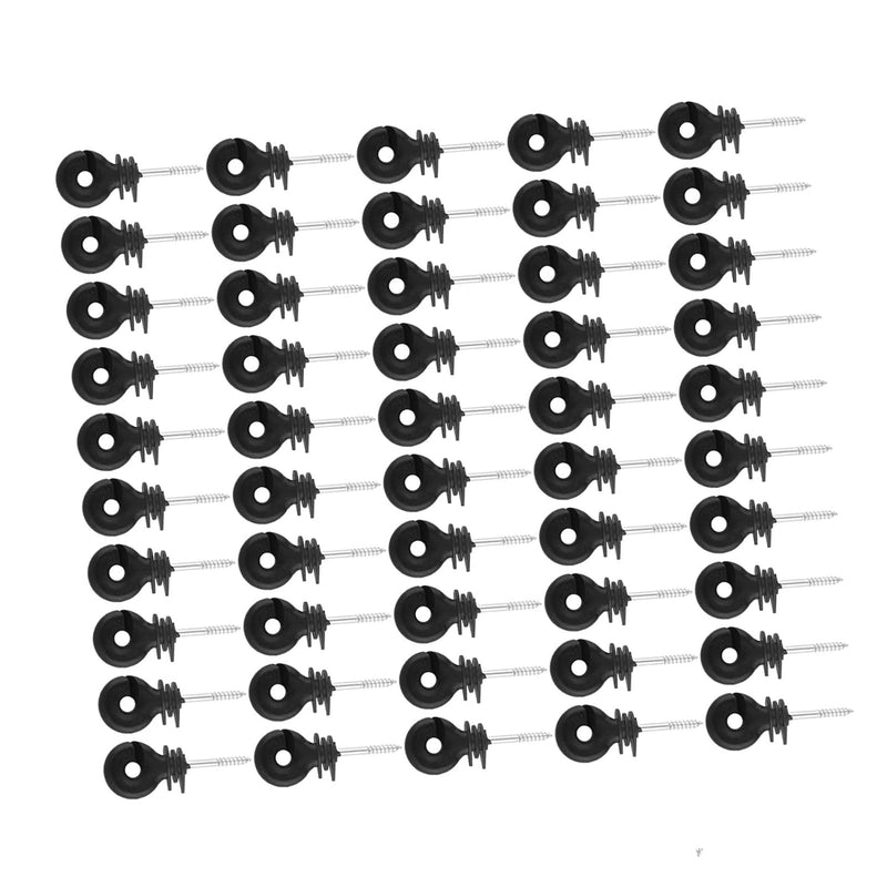 50 Pcs Ringisolator, Schwarz Schraube In Ring Isolatoren Ringisolator duchgehender Weidezaun Ringiso