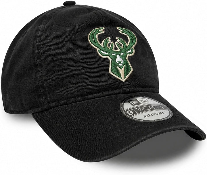 New Era NBA 9Twenty Cap Basketball Basecap verstellbar Strapback Kappe Einheitsgrösse #29-Bucks-Blac