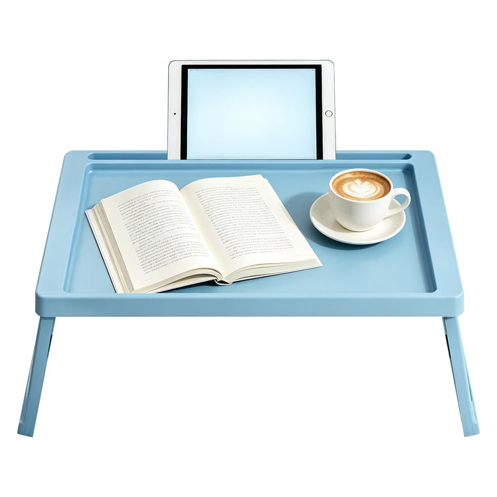 Betttablett Tisch mit klappbaren Beinen Bett Tisch Tablett mit Rille für Handy Bettschalen 54 x 35.5
