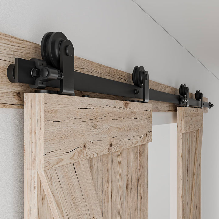 Schiebetürbeschlag Doppeltür 325cm Schiebetüren Schiebetürsystem Komplettset Laufschiene Rollen Set