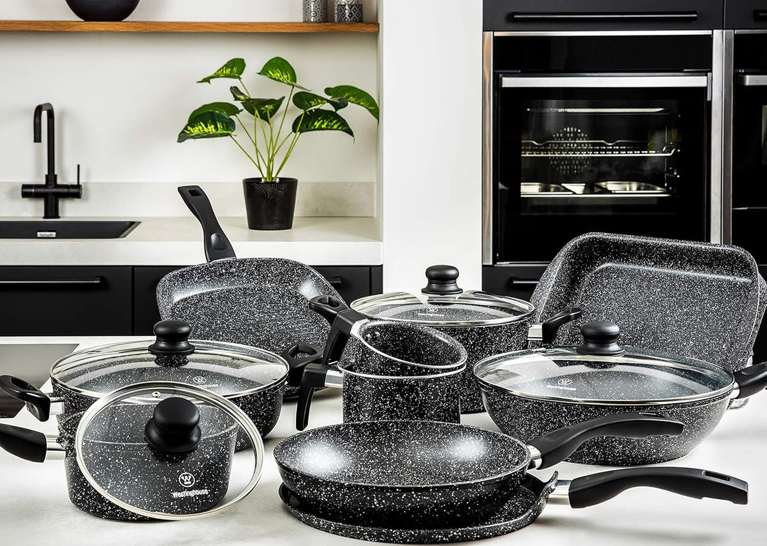 Westinghouse Milchpfannen-Set - Ø 12 & 14 cm - PFAS freie Milchkanne - Antihaftbeschichtung - Spülma