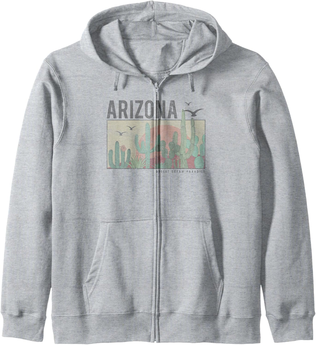 Arizona Dessert Cactus Sun And Birds Scene Kapuzenjacke
