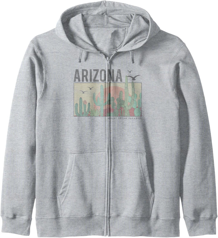 Arizona Dessert Cactus Sun And Birds Scene Kapuzenjacke