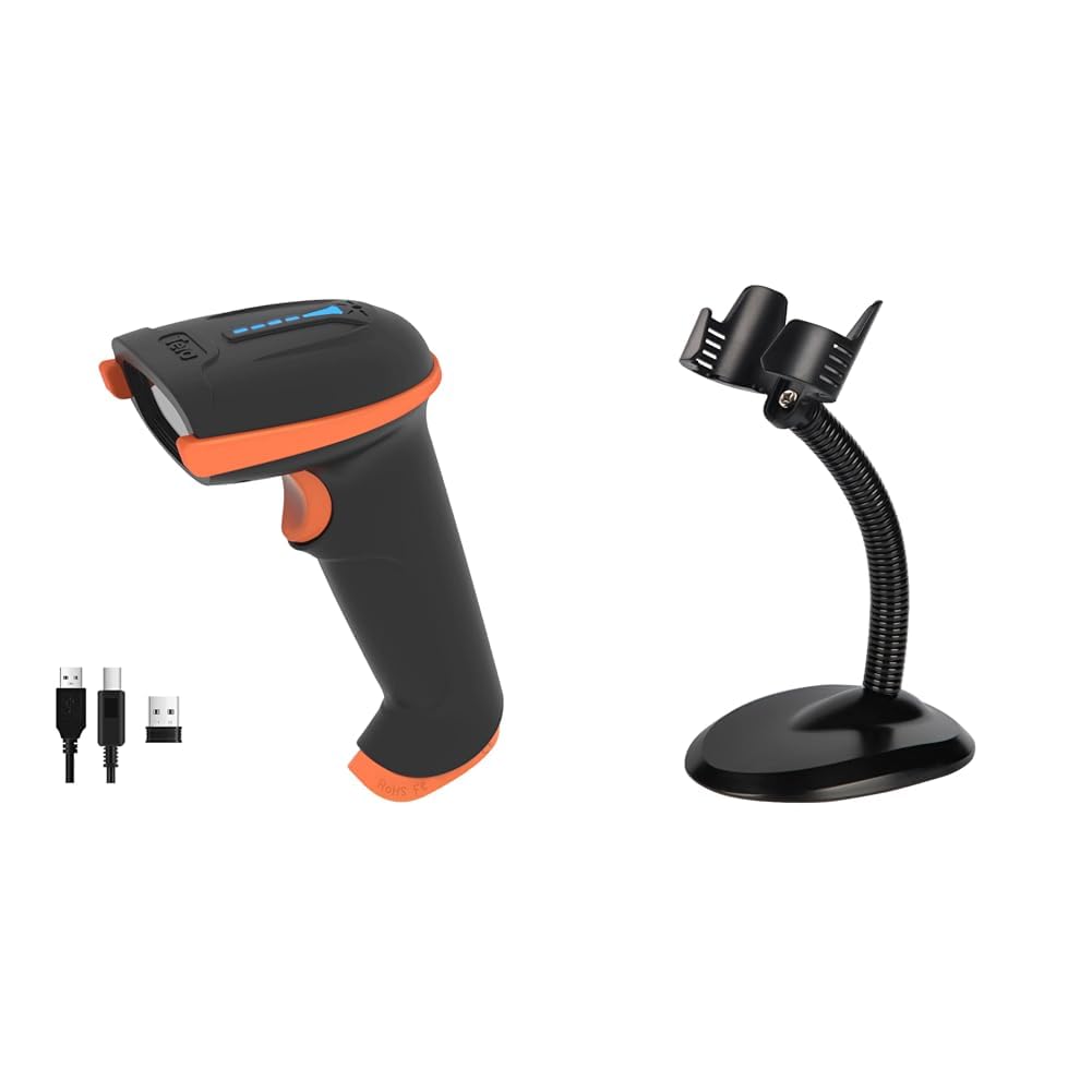 Tera Barcode Scanner 1D 2D QR Wireless Kabellos 2,4 GHz + Wired USB 2,0 & Universale Barcode-Scanner