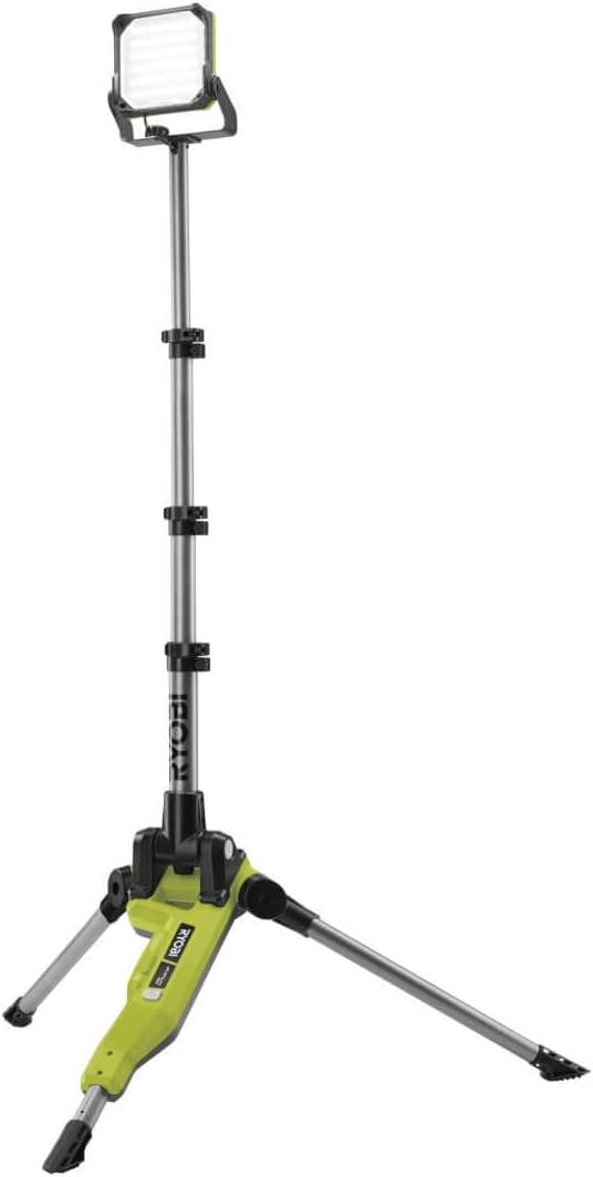RYOBI 18 V ONE+ Akku-Stativ-LED Strahler R18TL-0 (48 LEDs, max. Lumen 2700, Leuchtweite bis zu 10m,