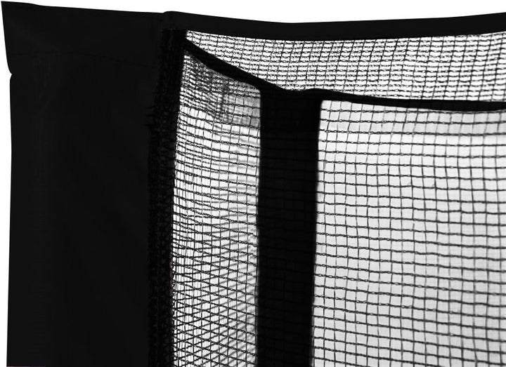 SixBros. SixJump 1,40 M Gartentrampolin versch. Farben Trampolin mit Sicherheitsnetz Schwarz, Schwar