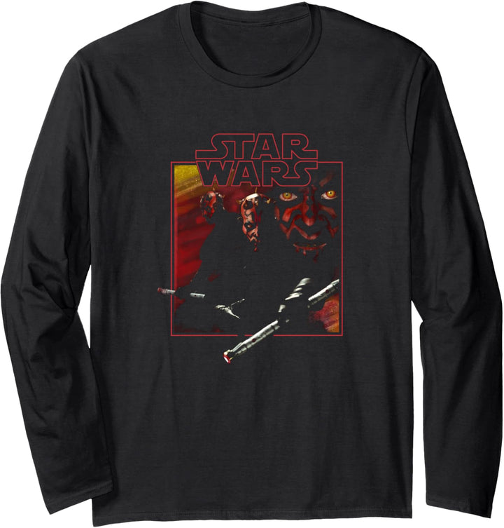 Star Wars Darth Maul Classic Movie Square Portrait Langarmshirt
