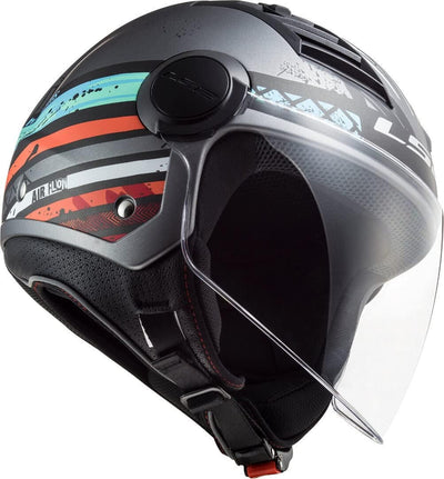 LS2, Casque jethelm Airflow ronnie matt blaugrau, S S Silber Matt, S Silber Matt