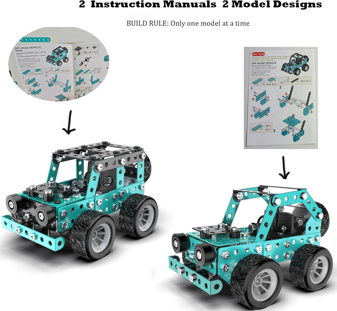 Metal Model Kit STEM Projects Jeep Vehicle Build Your own kit for Boys and Girls from 8 Years of Age