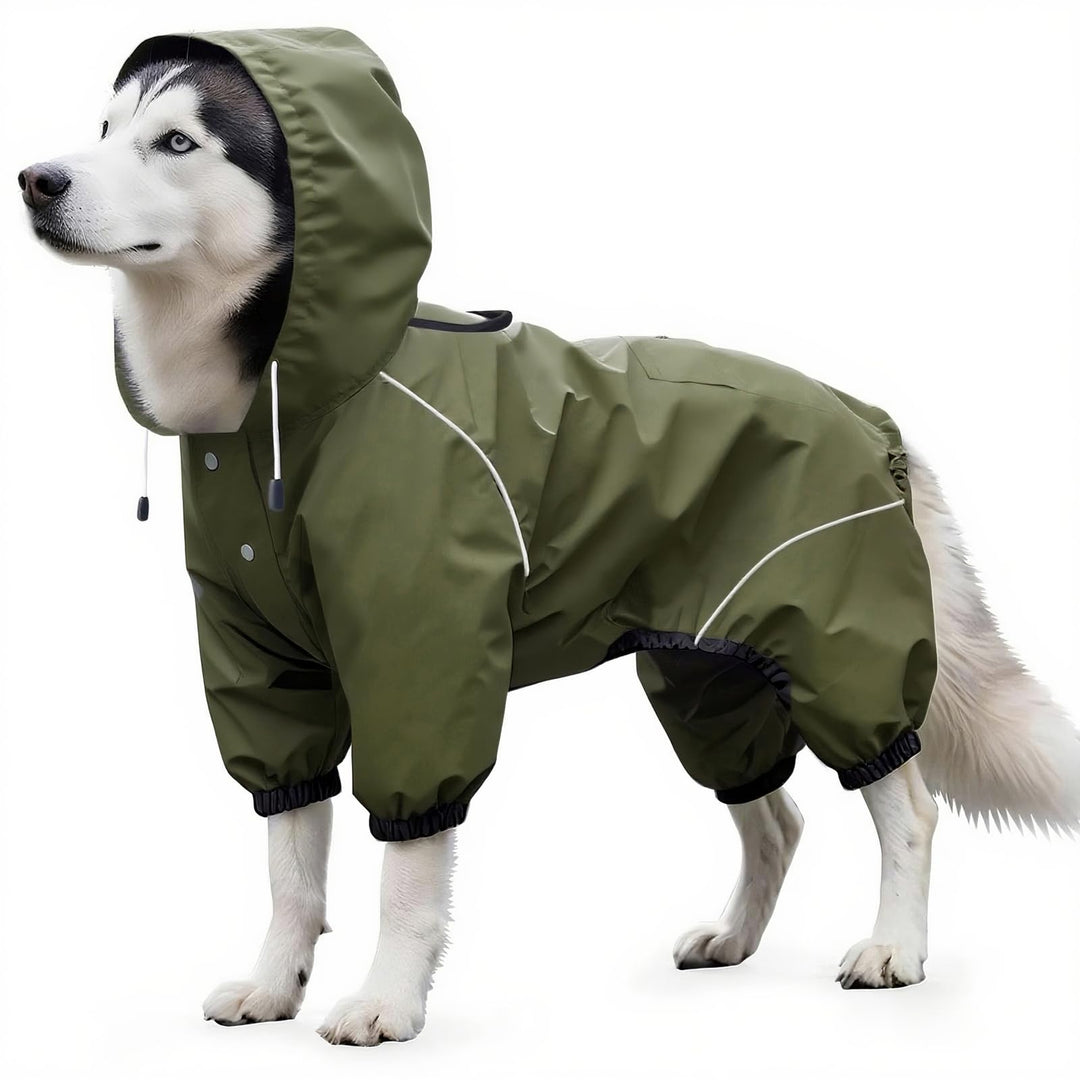 Idepet Regenmantel für Hunde Regenjacke Hund Winddicht Wasserdicht Hundamantel mit Kapuze für kleine