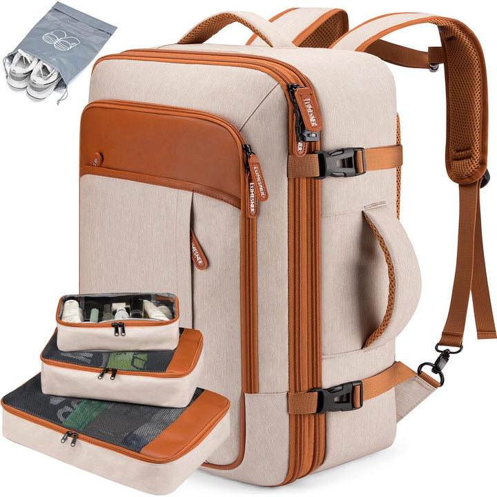 Lumesner Handgepäck-Rucksack, extra gross, 40 l, Flugzugelassen, Koffer-Reiserucksack für Männer und