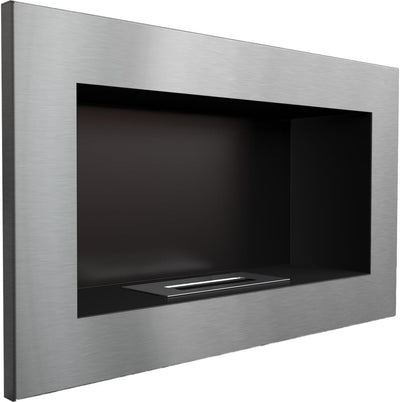 KRATKI Biokamin Dekorativ-Wandkamin Golf schwarz Geschlieffen 374mm x 648mm TÜV - Rheinland geprüft