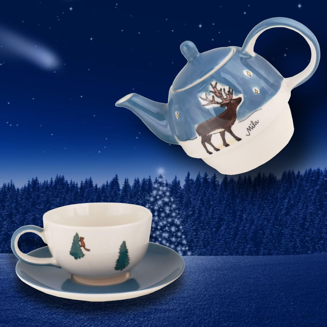 Mila Keramik Tee-Set Tea for One Rotwild | MI-99299