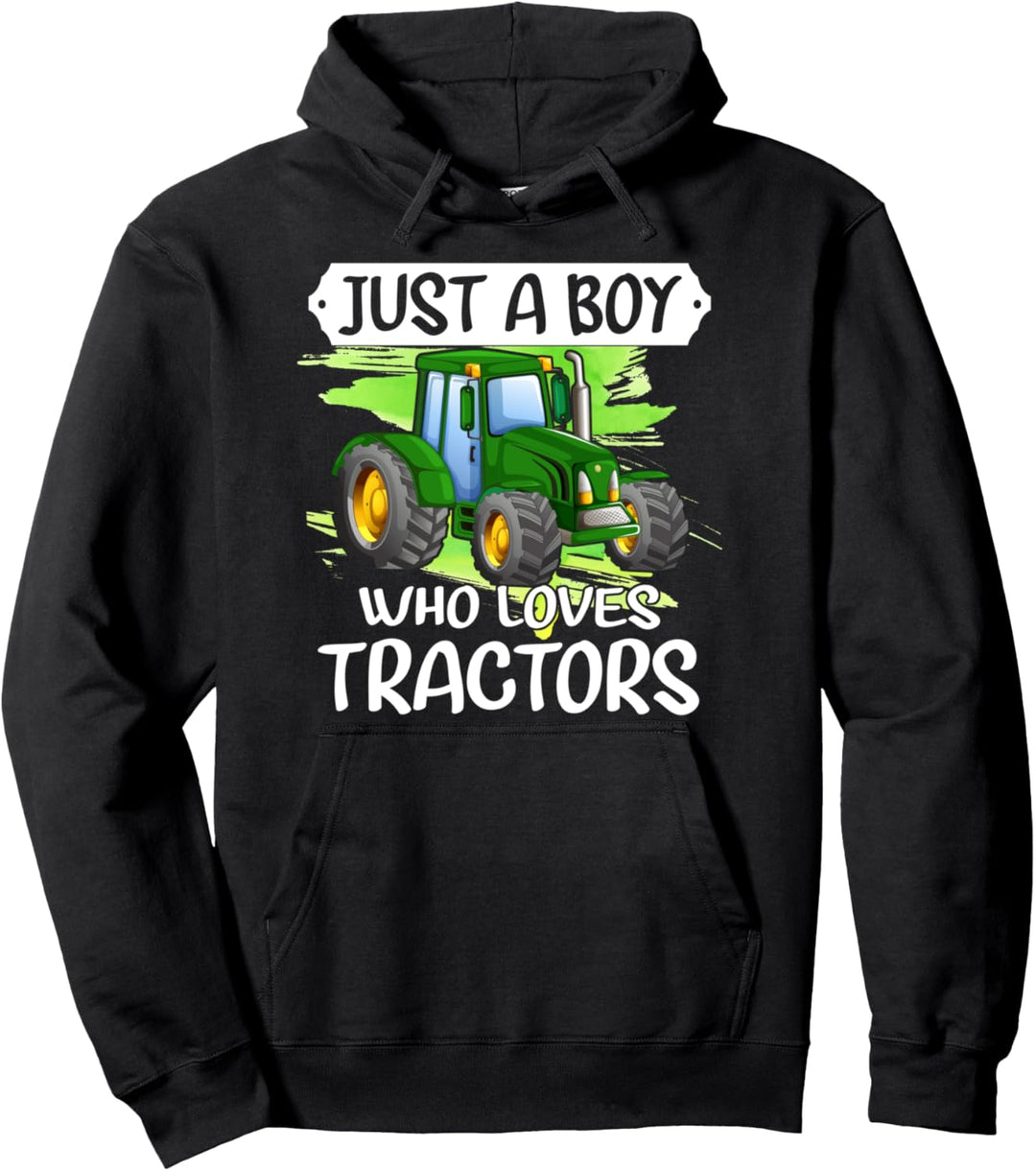 Just a Boy who loves Tractors Trecker Biobauer Pullover Hoodie