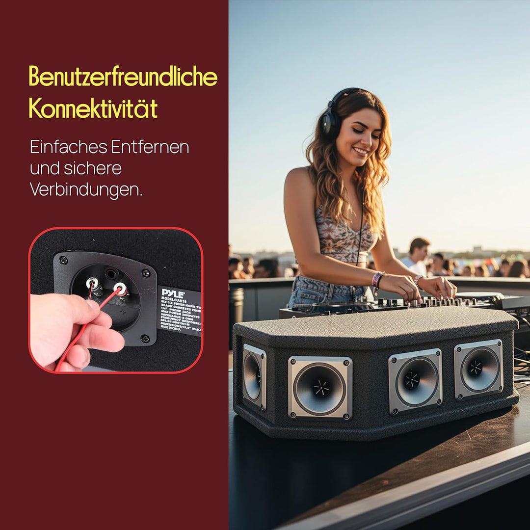 PylePro 300 Watt DJ Lautsprecher Boxen, Party Lautsprecher Passiv Robuste PA Box als Musikanlage 6-W