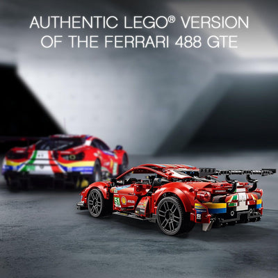 LEGO 42125 Technic Ferrari 488 GTE “AF Corse #51” Supersportwagen, Exklusives Sammlermodell, Modellb